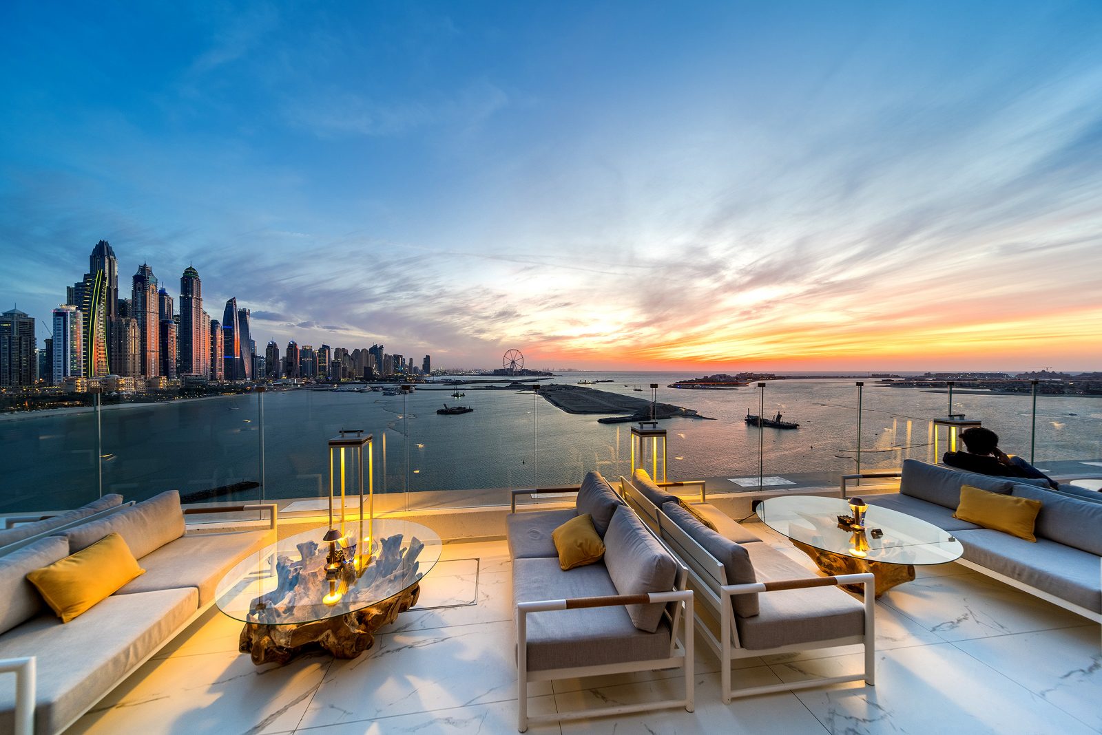 Soak in incredible views of Dubai Marina as you sip on cheekily named cocktails at The Penthouse. Image credit: The Penthouse